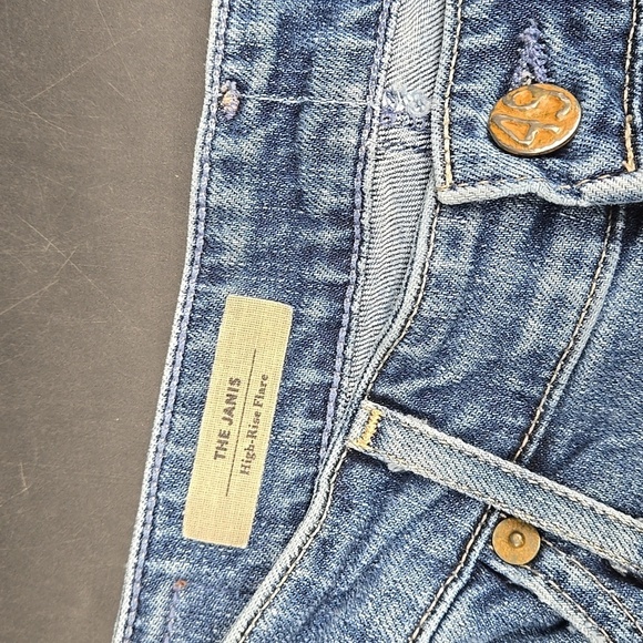 Adrianna Goldsmeid Medium Wash Jeans Janis High Rise Flare 28W - Picture 4 of 11